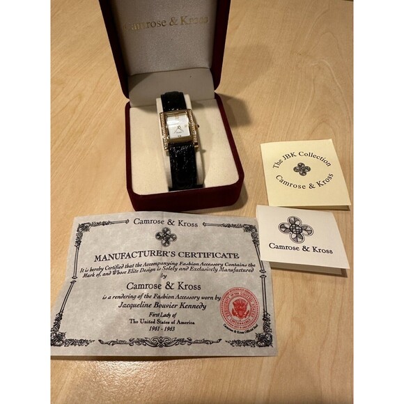 JBK Womens Watch Jacqueline Kennedy by Camrose & Kross Gold Tone Rhinestone Case - Picture 3 of 7